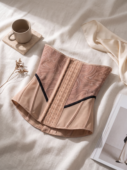 Foundation Waist Cincher in Sand styled with warm neutral wardrobe essentials